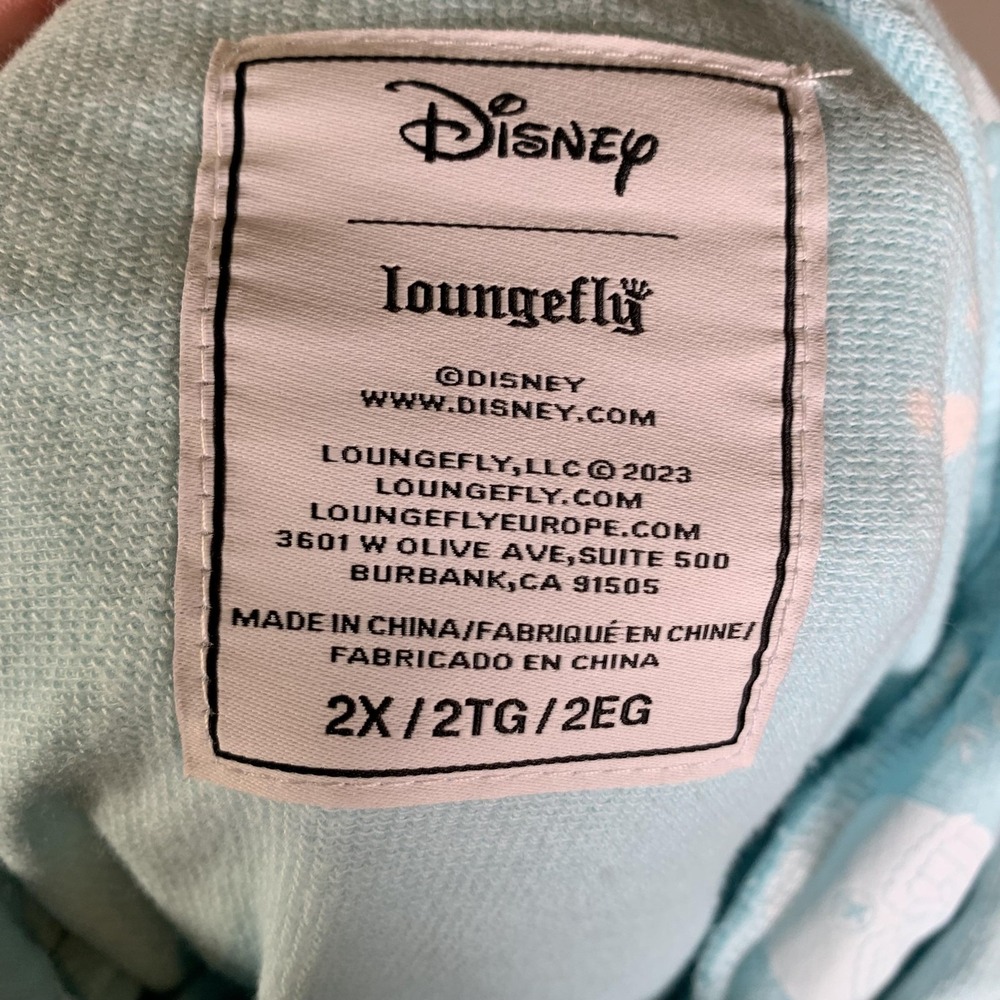 Loungefly Hoodie Womens 2X Blue Mickey Minnie Daisy Donald Snowman Holiday NEW - Picture 12 of 16